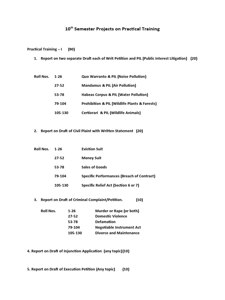 10th Sem Practical Training | PDF | Alternative Dispute Resolution ...