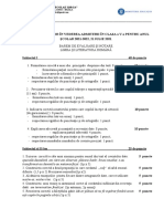 Barem Evaluare Romana 15 Februarie