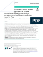 S4 Depression, Post-traumatic Stress, Anxiety, And Fear of COVID-19 in the General Population and Health-care Workers