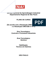 Plano de Curso Técnico em Química