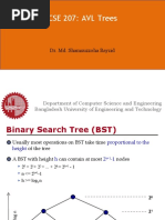 CSE 207: AVL Trees: Dr. Md. Shamsuzzoha Bayzid