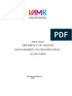 The Impact of Change Management On Organization-Al Success: Shadrack Okemba