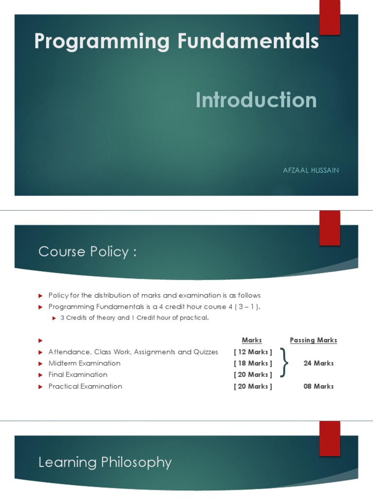 1 Introduction To Programming | PDF | Computer Programming ...