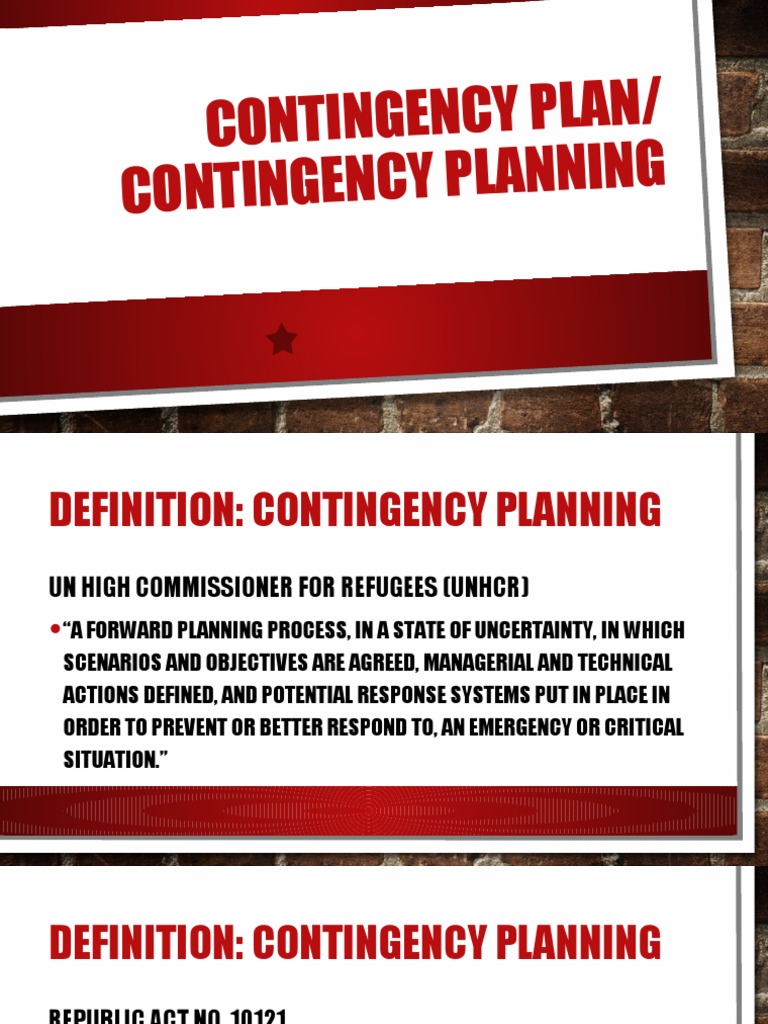 Contingency Planning Pdf : Contingency Planning – QJLZ