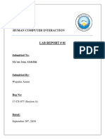 Human Computer Interaction: Lab Report # 01