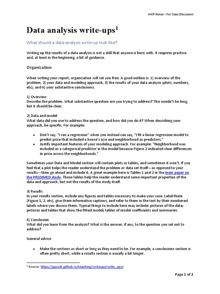 06 Writing Data Analysis Reports | PDF | Data Analysis | Regression ...