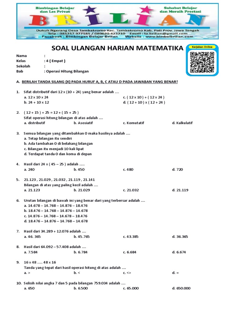 Kunci Jawaban Matematika Kelas 4 SD Bab 1 Halaman 74