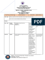 Weekly Home Learning Plan Grade Ii First Quarter Week 1 OCTOBER 5-9, 2020