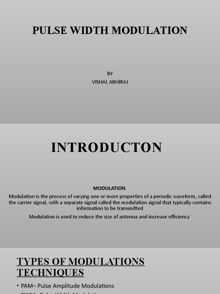 Pulse Width Modulation | PDF