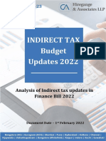 Indirect Tax Budget Updates 2022
