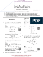 Sample Paper 2 Solutions: Class - X Exam 2021-22 (TERM - II) Mathematics Standard