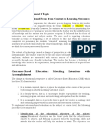 Jan 23, 2022 Assessment 1 Topic The Shift of Educational Focus From Content To Learning Outcomes