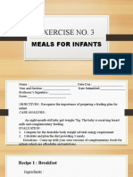 EXERCISE NO.3 Nutrition For Infant