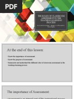 Assessment Purposes, Learning Targets, and Appropriate Methods | PDF ...