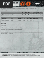 M Ws Bs A W LD SV: An Elysian Company Commander Is A Unit That Contains 1 Model. It Is Equipped With: Officer Weapons