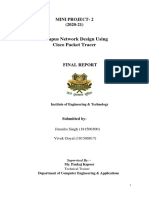 Campus Network Design Using Cisco Packet Tracer: Mini Project-2 (2020-21)