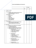CEKLIST PEMERIKSAAN NEONATUS