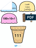 RO T N 2424 Place Value Ice Cream Cone Matching Activity Hundreds Tens and Ones Romanian