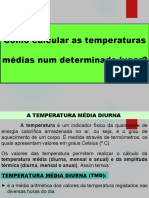 Fómulas de Cálculo - Temperatura e Precipitação