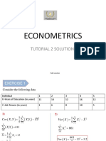 Econometrics: Tutorial 2 Solutions