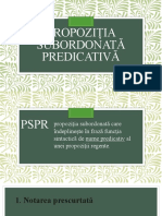 Propoziția Subordonată Predicativă