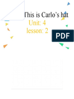 Topic: This Is Carlo's Hat: Unit: 4 Lesson: 2