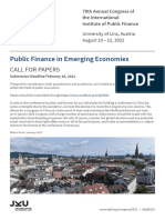 Public Finance in Emerging Economies: Call For Papers