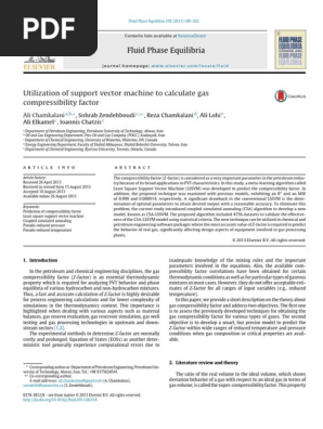 Utilization of Support Vector Machine To Calculate Gas