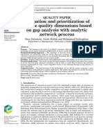 Evaluation and Prioritization of Service Quality Dimensions Based On Gap Analysis With Analytic Network Process