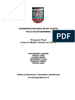 Línea de transmisión 33 KV entre Almafuerte y Alcira Gigena