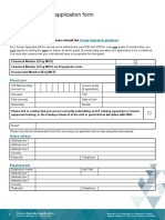 Career Appraisal Application Form: Before Completing This Form, Please Consult The