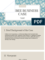 Jollibee Business Case: Irene B Calanoga 19-MBA-040
