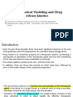 Mathematical Modeling and Drug Release Kinetics