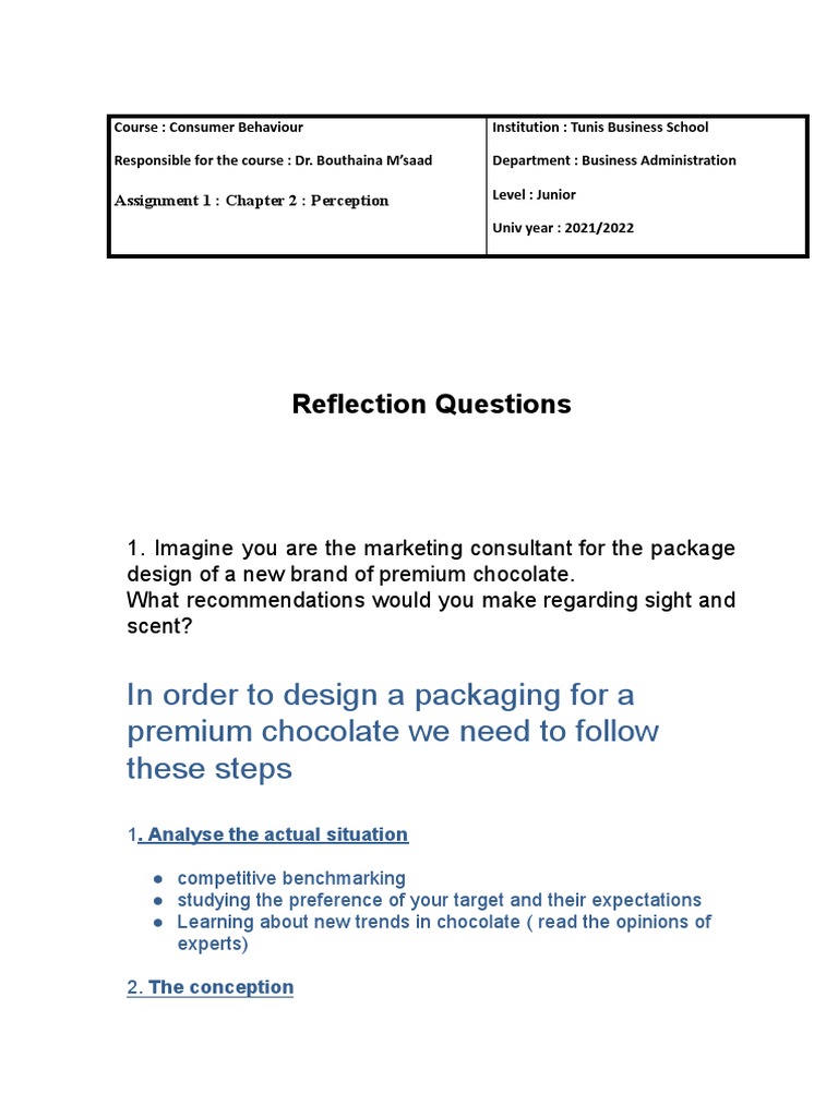Correction Assignment Consumer Behaviour | PDF | Perception | Brand