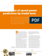 Correlation of Speed-Power Predictions by Model Tests
