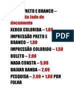 Xerox Preto e Branco