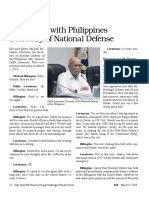 Discussion With Philippines Secretary of National Defense: Interview