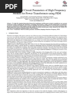 2019 Calculation of Circuit Parameters of High Frequency Models For Power Transformers Using FEM 1