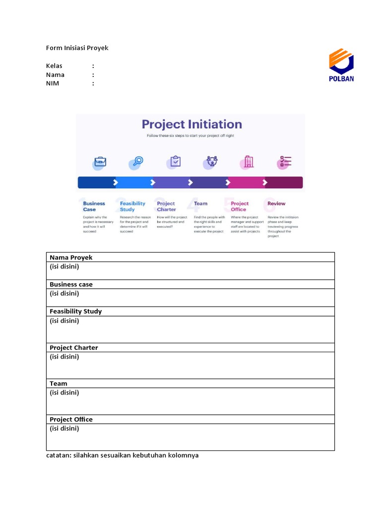 Form Inisiasi Proyek | PDF