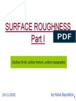 Lecture #5 - Surface Quality (2018) - Part I