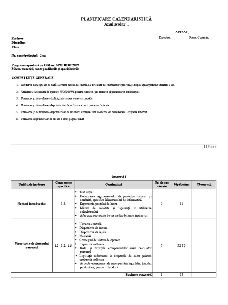 S - Clasa IX TIC | PDF