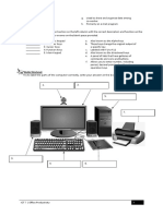 Skills Warm - Up Match The Following Keyboard Section On The Left Column With The Correct Description and Function On The