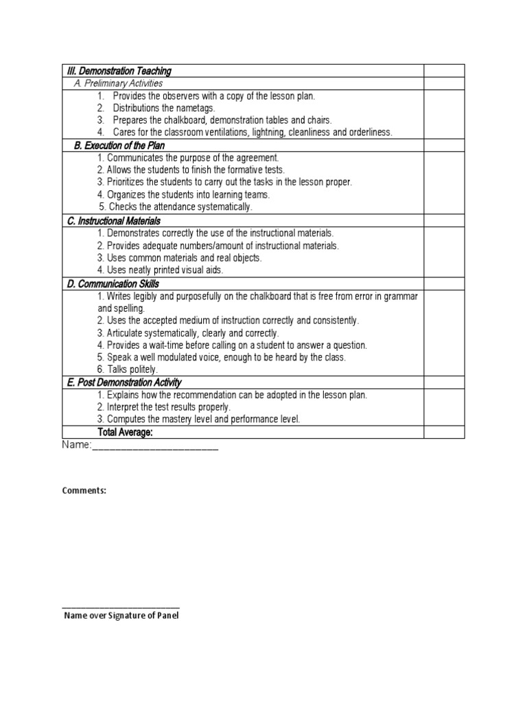 PT Evaluation For Demo | PDF | Language Arts & Discipline