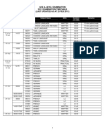 GCE A-Level Exam Timetable 2011