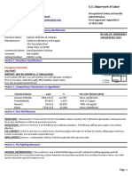 Safety Data Sheet U.S. Deparment of Labor: Section 1. Chemical Product and Company Identification
