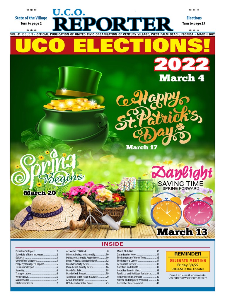 UCO Reporter 2022, March Edition, February 27, 2022 PDF Bus Road
