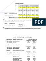 Heat Exchanger Flowrates and Design Cases