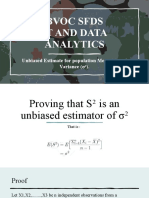 Bvoc Sfds It And Data Analytics: Unbiased Estimate for population Mean (µ) and Variance (σ)