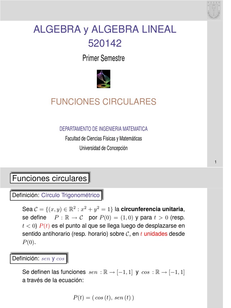Funciones Circulares y Trigonométricas | PDF | Trigonometría | Objetos ...