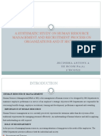 A Systematic Study On Human Resource Management and Recruitment Process On Organizations and It Sectors